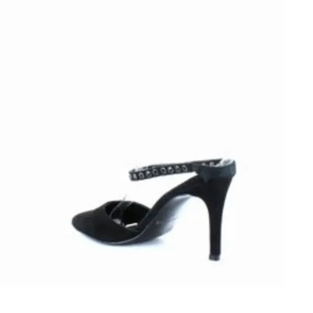 Jaggar Opulent Studded Pointed Toe Sling back Black Heels Size 10